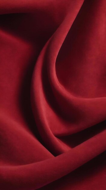 스웨이드 직물의 어두운 빨간색 매트 배경 클로즈업