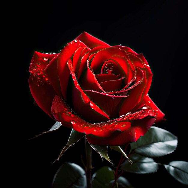 Foto rose rosse scure su sfondo scuro