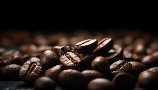 Dark roasted coffee bean adds gourmet scent to cappuccino drink generated by AI