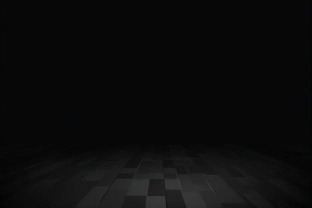a dark room with a black and white checkered floor and a black and white checkered pattern