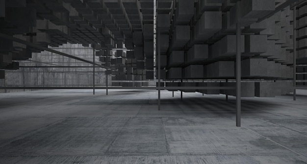 Photo a dark room with boxes and a man in a red shirt