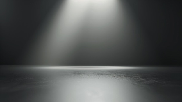 Photo a dark room with a light shining on the floor