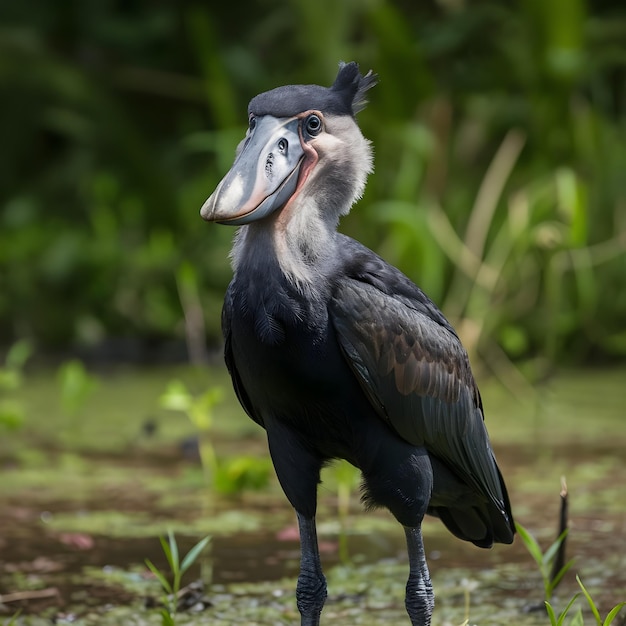 Photo dark shoebill