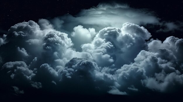 Dark Night Sky Clouds Scenery Art Wallpaper 4K #4.3264