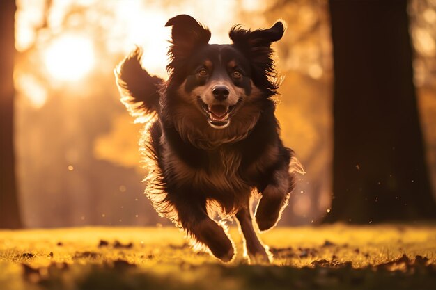 犬の暗いシルエット画像