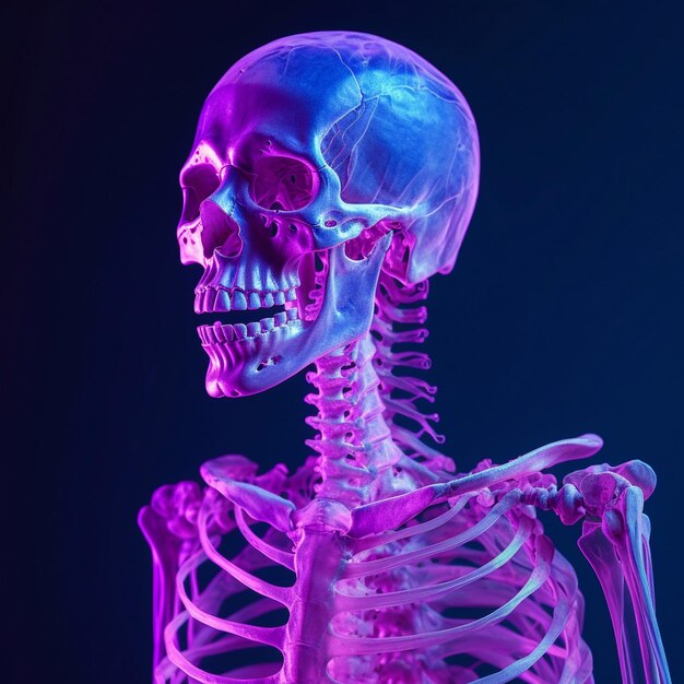 Photo dark skeleton character