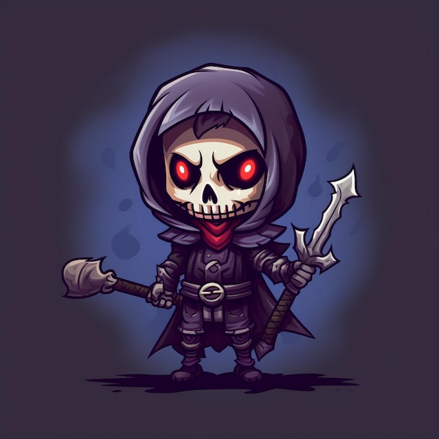 Photo dark skeleton character