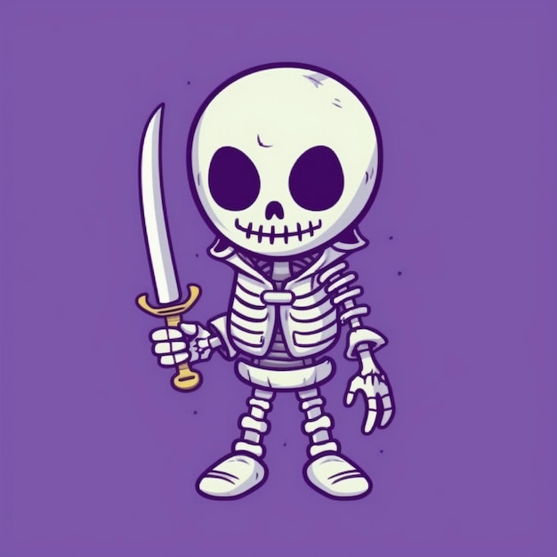 Photo dark skeleton character