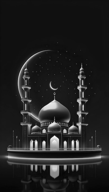 Dark Sky Elegance Metal Lined 3D Mosque