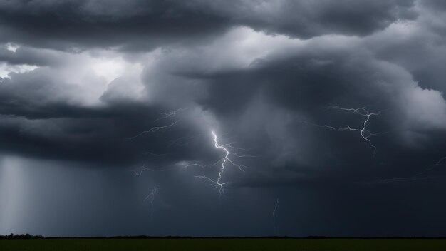 Photo the dark sky had clouds gathered to the left and a strong storm before it rained