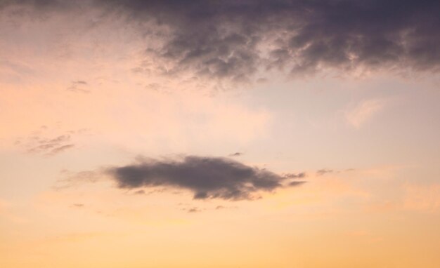 A dark small cloud in the sky at sunset_