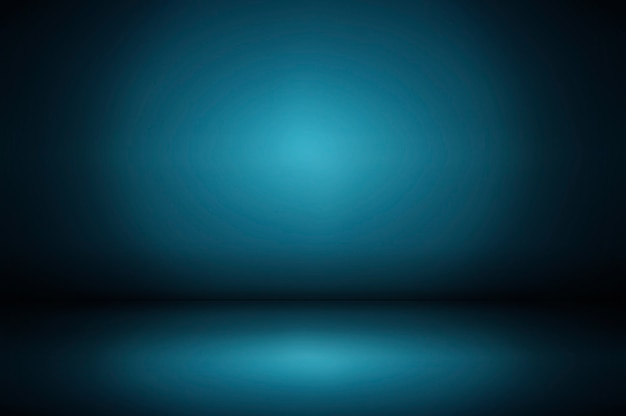 dark and soft blue  abstract wall and studio room gradient background