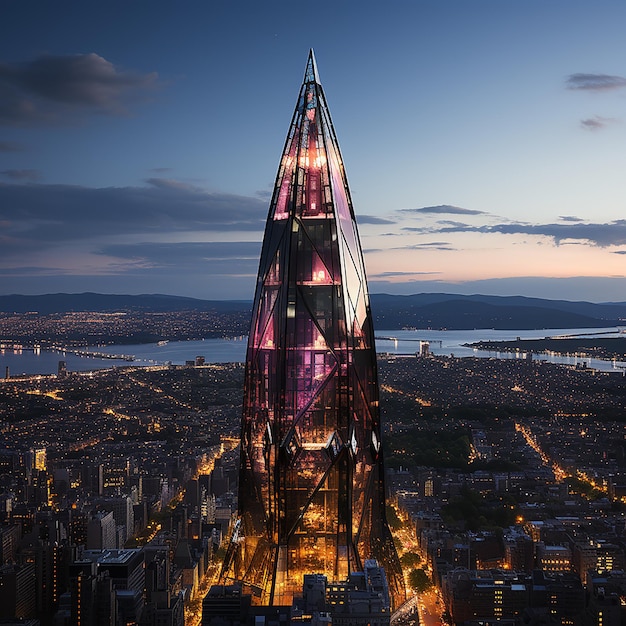 Photo the dark spire a modern masterpiece