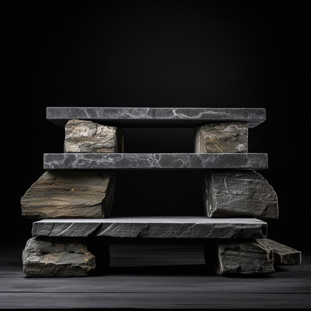 Photo dark stone podium