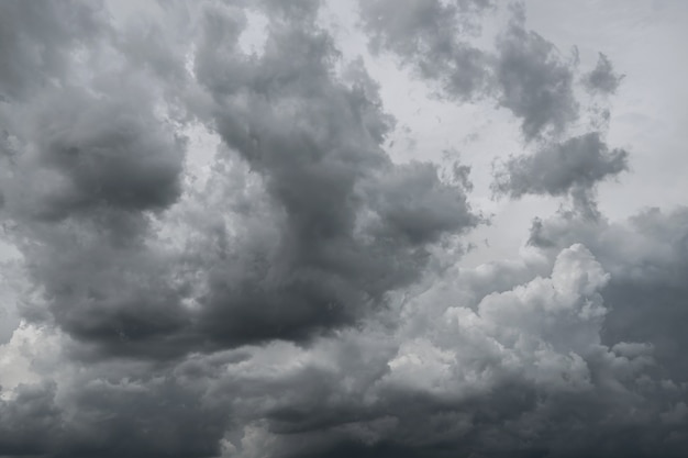 Dark storm clouds before rain used for climate background. 