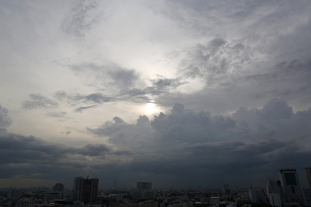 Dark storm clouds before rain