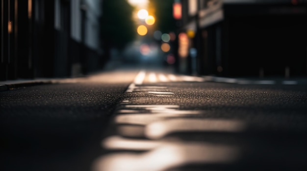 Dark Street Asphalt Abstract and Moody Editorial Photography