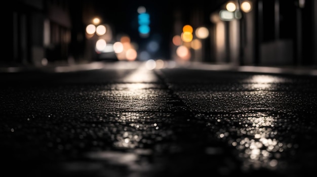 Dark Street Asphalt Abstract and Moody Editorial Photography