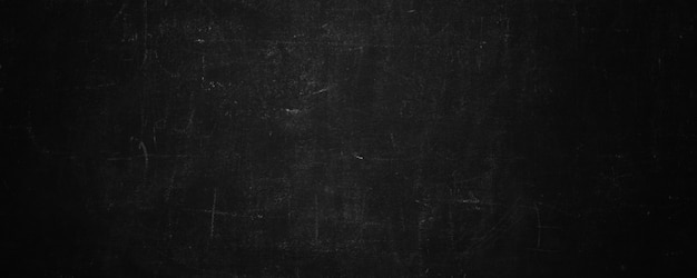 Dark texture chalk board and grunge black board banner wall