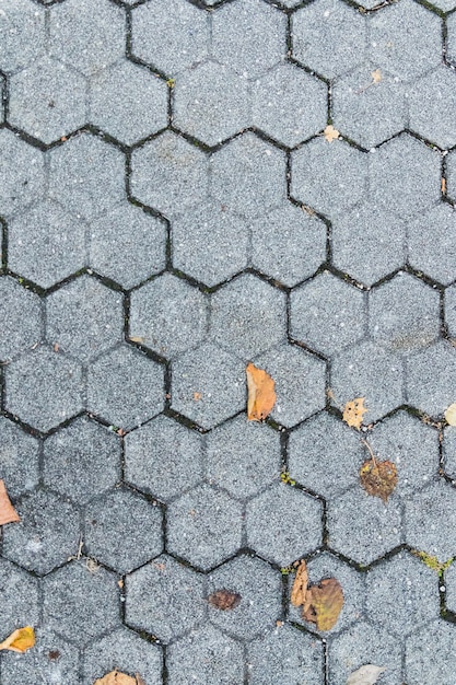 Dark texture of stone floor close up