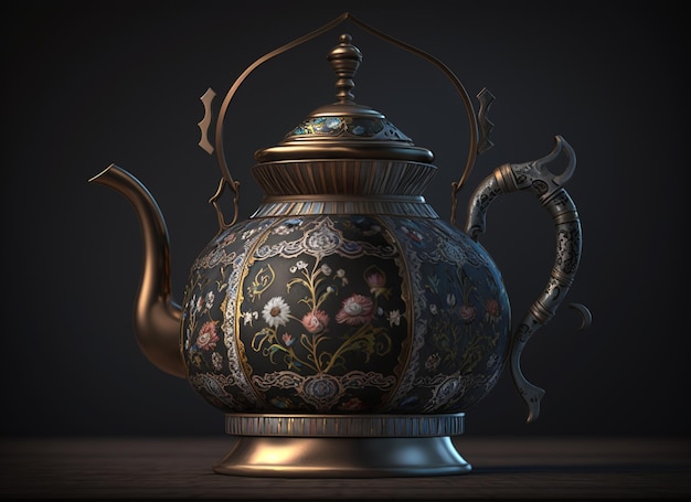 dark traditional kettle Ai