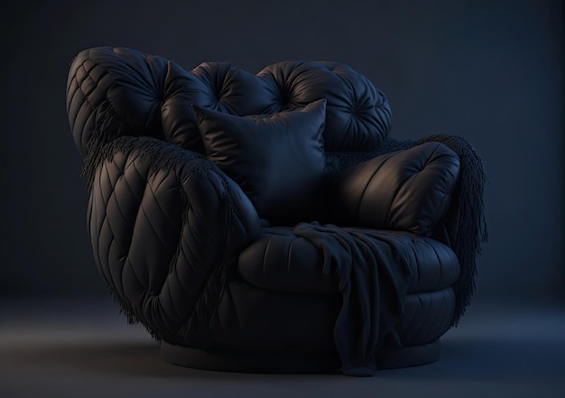 Dark trendy armchair