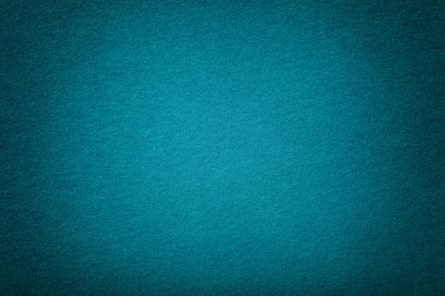 Dark turquoise matt suede fabric  Velvet texture of felt,