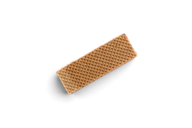 Dark wafer biscuit isolated on white background.