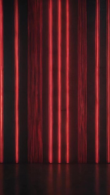 A dark wall with red glowing stripes crossing each other