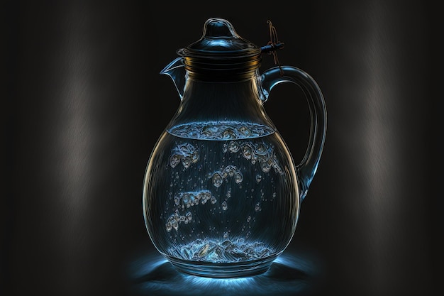 Dark water jug isolated Example