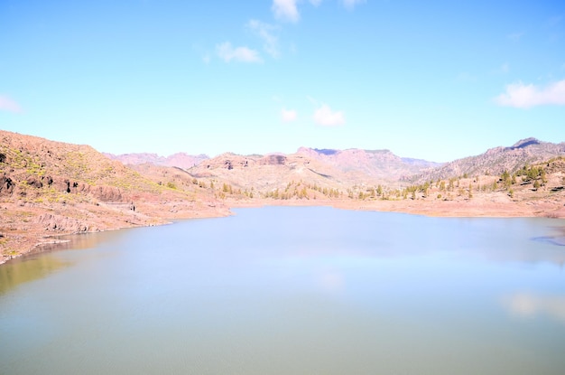 Dark Water Lake in Gran Canaria Canary Islands Spain