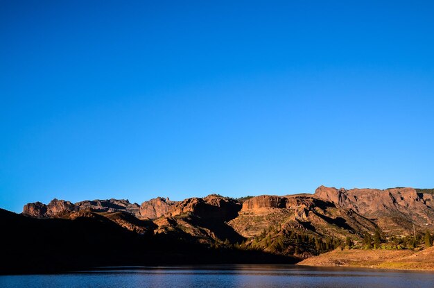 Dark Water Lake in Gran Canaria Canary Islands Spain