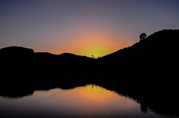 Dark Water Lake in Gran Canaria Canary Islands Spain