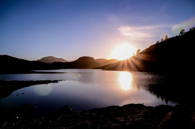 Dark Water Lake in Gran Canaria Canary Islands Spain