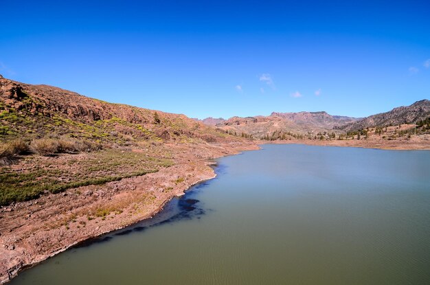 Dark Water Lake in Gran Canaria Canary Islands Spain