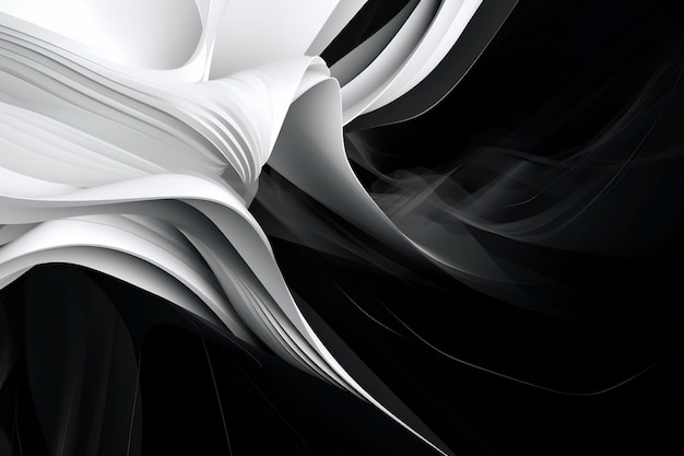 Dark white abstract modern background AI Generated