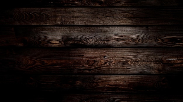 Dark wood background design Generative AI