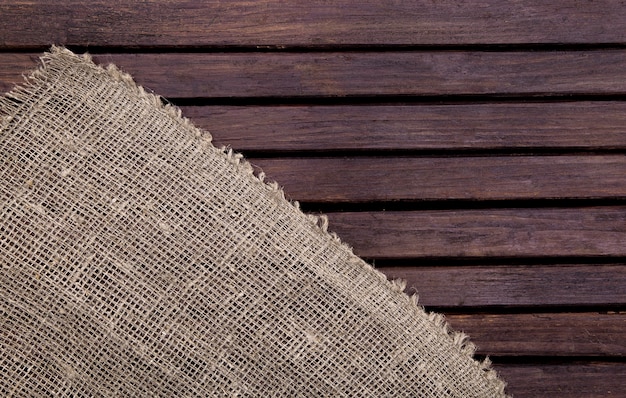 Dark wood texture and fabric