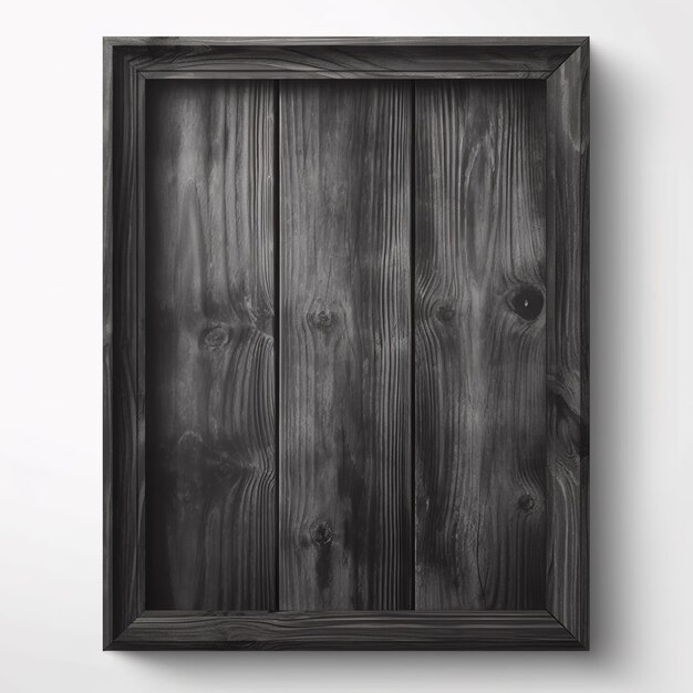 Photo dark wooden empty wall painting frame