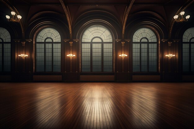 Photo dark wooden floor