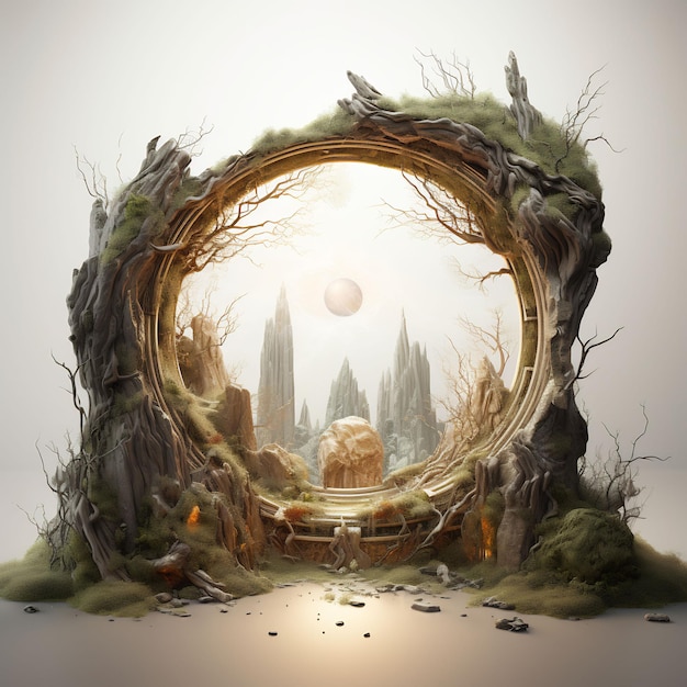 Dark World Tree and Discover a 매혹적인 걸작 Venture Book Cover Wall Art POD Epic Beauty
