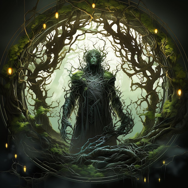 Dark World Tree and Discover a Captivating Masterpiece Venture Book Cover Wall Art POD Epic Beauty