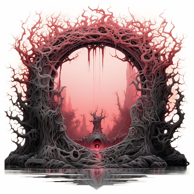 Dark World Tree and Discover a 매혹적인 걸작 Venture Book Cover Wall Art POD Epic Beauty