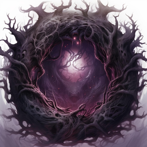 Dark World Tree and Discover a 매혹적인 걸작 Venture Book Cover Wall Art POD Epic Beauty