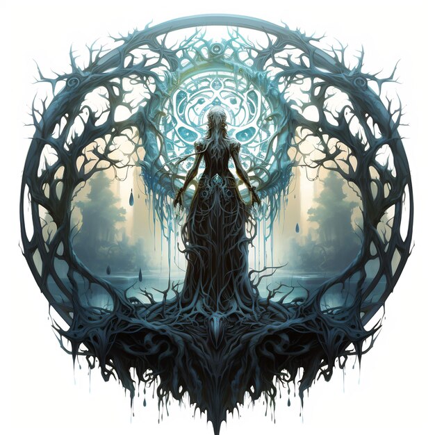 Dark World Tree and Discover a Captivating Masterpiece Venture Book Cover Wall Art POD Epic Beauty