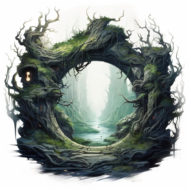 Dark World Tree and Discover a Captivating Masterpiece Venture Book Cover Wall Art POD Epic Beauty