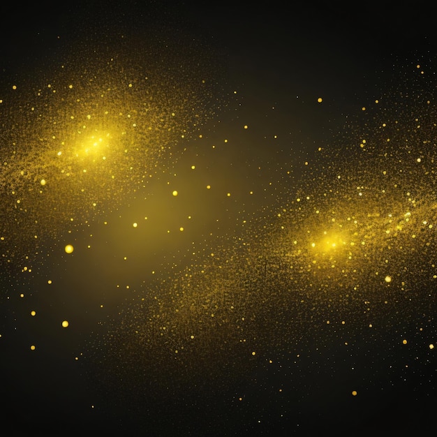 Dark Yellow and glow particle abstract background texture