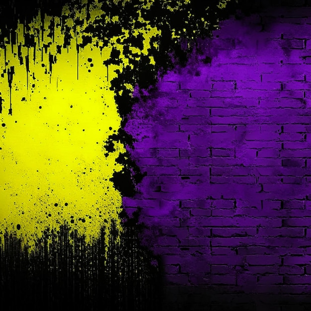 Dark yellow wall texture background halloween background scary and purple black grunge background