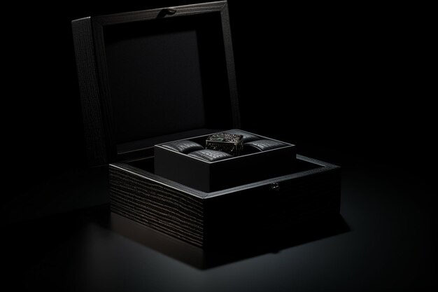 Darkened Dynasty Black Open Gift Box photo