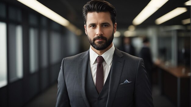 darkhaired businessman in a suit